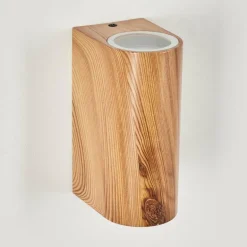 Applique murale d'extérieur Skaabu Brun, Couleur bois, 2 lumières