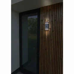 Applique murale d'extérieur Lutec Focus Anthracite, 2 lumières, Détecteur de mouvement