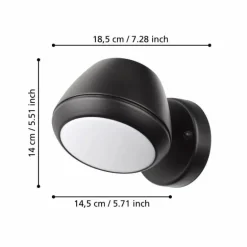 Applique murale d'extérieur Eglo NIVAROLO LED Noir, 1 lumière
