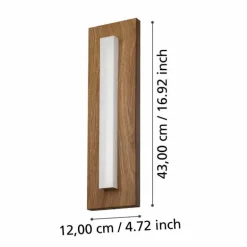Applique murale d'extérieur Eglo BITETTO LED Couleur bois, 1 lumière