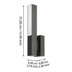 Applique murale d'extérieur Eglo UGENTO LED Noir, 2 lumières