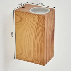 Applique murale d'extérieur Skaabu Couleur bois, 2 lumières