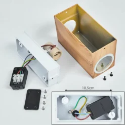 Applique murale d'extérieur Skaabu Couleur bois, 2 lumières