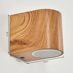 Applique murale d'extérieur Skaabu Couleur bois, 1 lumière