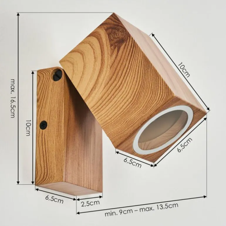 Applique murale d'extérieur Skaabu Couleur bois, 1 lumière