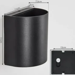 Applique murale d'extérieur Arteaga LED Noir, 1 lumière