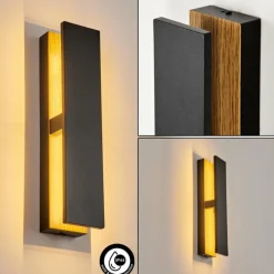 Applique murale d'extérieur Berna LED Couleur bois, 1 lumière