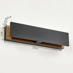 Applique murale d'extérieur Berna LED Couleur bois, 1 lumière