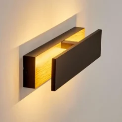 Applique murale d'extérieur Berna LED Couleur bois, 1 lumière