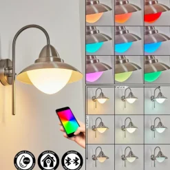 Applique murale d'extérieur Gielas LED Nickel mat, 1 lumière