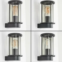 Applique murale d'extérieur Sumalao Noir, 1 lumière