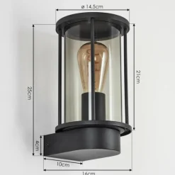 Applique murale d'extérieur Sumalao Noir, 1 lumière