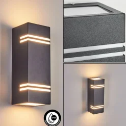 Applique murale d'extérieur Fokpo LED Noir, 1 lumière