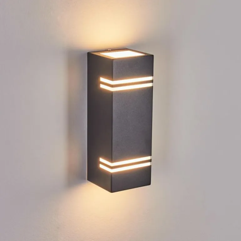 Applique murale d'extérieur Fokpo LED Noir, 1 lumière