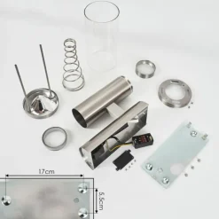 Applique murale d'extérieur Natalia Acier inoxydable, 2 lumières