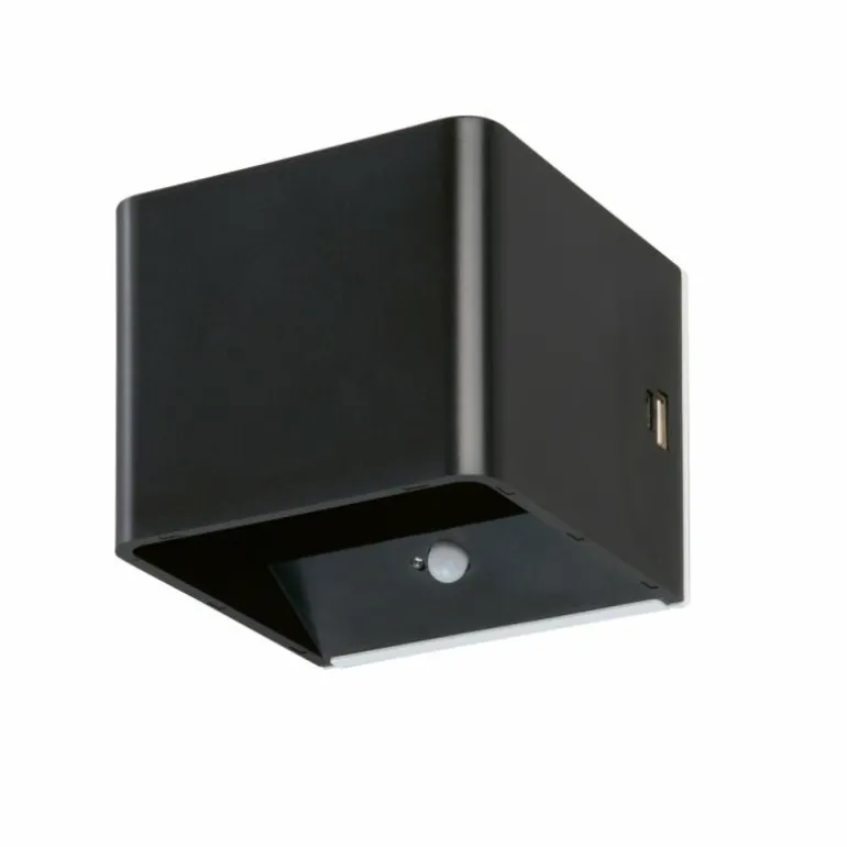 Applique murale d'extérieur FHL easy Magnetics LED Noir, 1 lumière, Détecteur de mouvement