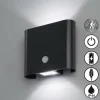 Applique murale d'extérieur FHL easy Magnetics LED Noir, 2 lumières, Détecteur de mouvement
