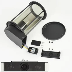 Applique murale d'extérieur Sumalao Noir, 1 lumière, Détecteur de mouvement