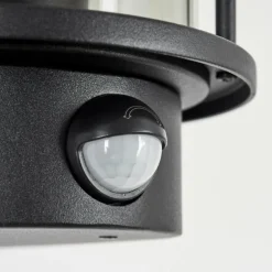 Applique murale d'extérieur Sumalao Noir, 1 lumière, Détecteur de mouvement