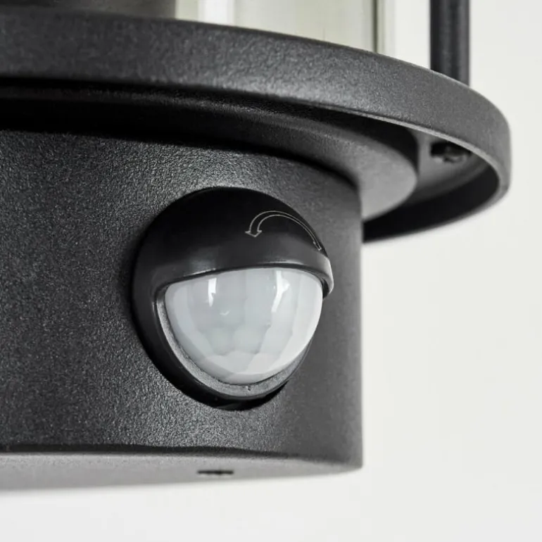 Applique murale d'extérieur Sumalao Noir, 1 lumière, Détecteur de mouvement