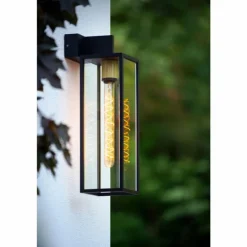 Applique murale d'extérieur Lucide LAURENS Noir, 1 lumière