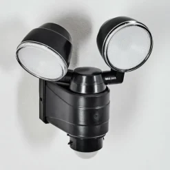 Applique murale d'extérieur Anyarhwi LED Noir, 2 lumières, Détecteur de mouvement