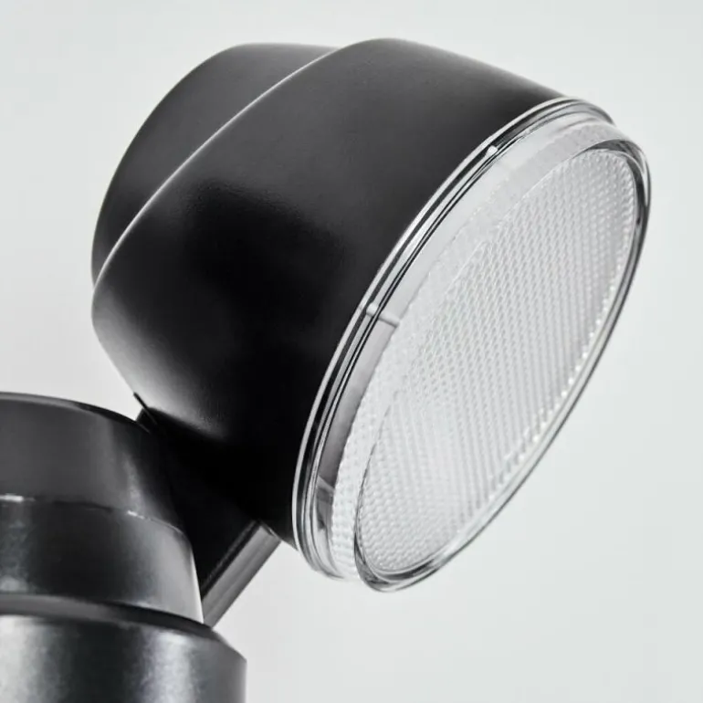 Applique murale d'extérieur Anyarhwi LED Noir, 2 lumières, Détecteur de mouvement