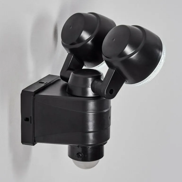 Applique murale d'extérieur Anyarhwi LED Noir, 2 lumières, Détecteur de mouvement