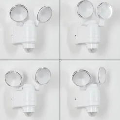 Applique murale d'extérieur Anyarhwi LED Blanc, 2 lumières, Détecteur de mouvement