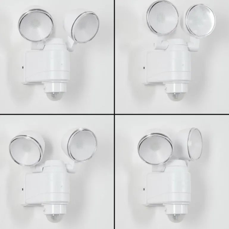 Applique murale d'extérieur Anyarhwi LED Blanc, 2 lumières, Détecteur de mouvement