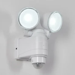 Applique murale d'extérieur Anyarhwi LED Blanc, 2 lumières, Détecteur de mouvement