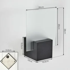 Applique murale d'extérieur Aasbo LED Noir, 1 lumière