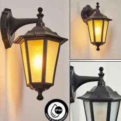 Applique murale d'extérieur Loria Noir, 1 lumière