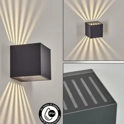 Applique murale d'extérieur Barrero LED Anthracite, 1 lumière