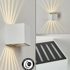 Applique murale d'extérieur Barrero LED Blanc, 1 lumière