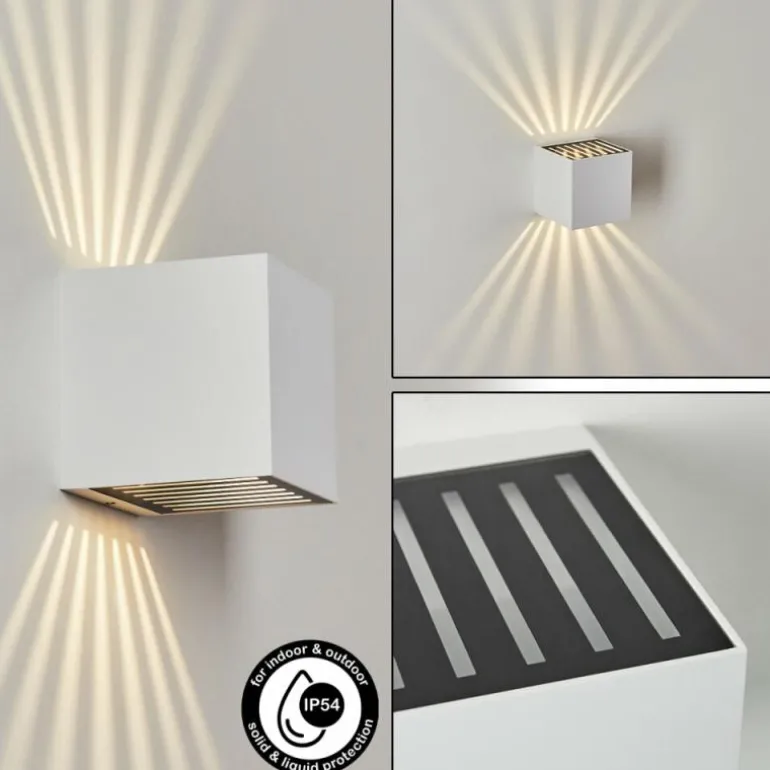 Applique murale d'extérieur Barrero LED Blanc, 1 lumière