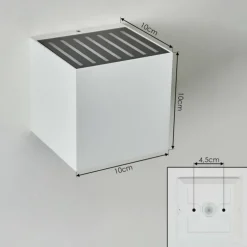 Applique murale d'extérieur Barrero LED Blanc, 1 lumière