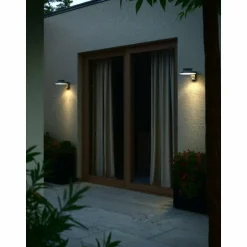 Applique murale d'extérieur Nordlux JUSTINA LED Anthracite, 1 lumière, Détecteur de mouvement