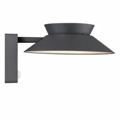 Applique murale d'extérieur Nordlux JUSTINA LED Anthracite, 1 lumière, Détecteur de mouvement