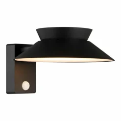 Applique murale d'extérieur Nordlux JUSTINA LED Noir, 1 lumière, Détecteur de mouvement