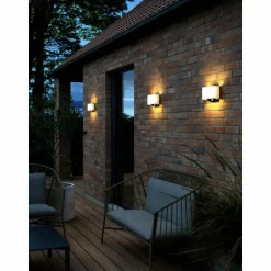 Applique murale d'extérieur Nordlux PIOLA LED Noir, Blanc, 1 lumière, Détecteur de mouvement