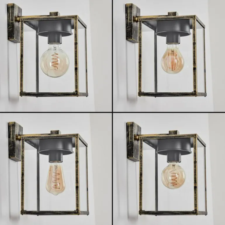 Applique murale d'extérieur Gramilla Or, Noir, 1 lumière