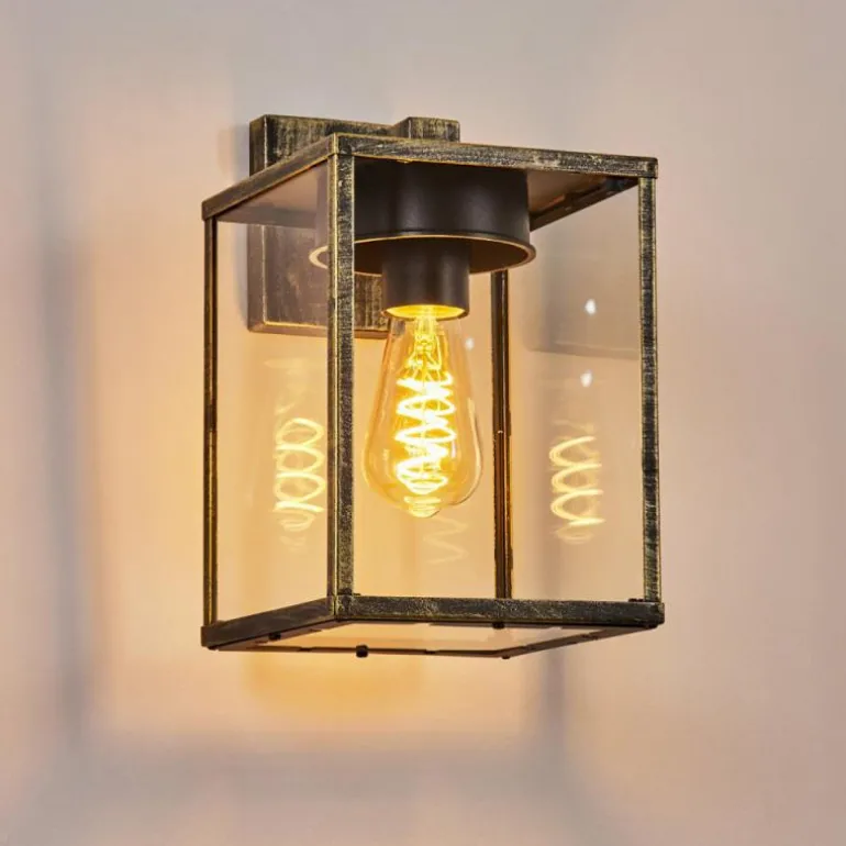 Applique murale d'extérieur Gramilla Or, Noir, 1 lumière