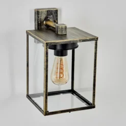 Applique murale d'extérieur Gramilla Or, Noir, 1 lumière