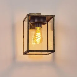 Applique murale d'extérieur Gramilla Or, Noir, 1 lumière