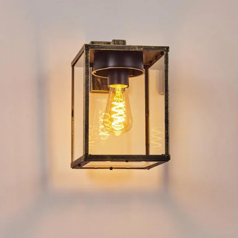 Applique murale d'extérieur Gramilla Or, Noir, 1 lumière