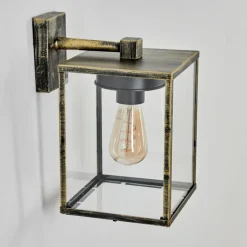 Applique murale d'extérieur Gramilla Or, Noir, 1 lumière