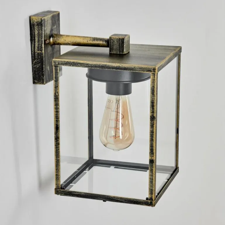 Applique murale d'extérieur Gramilla Or, Noir, 1 lumière