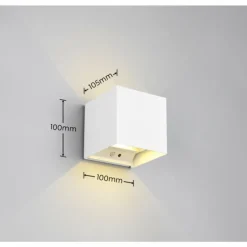 Applique murale d'extérieur Reality TALENT LED Blanc, 2 lumières, Détecteur de mouvement