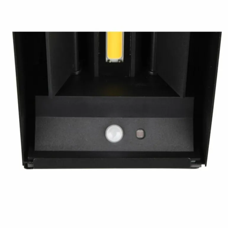 Applique murale d'extérieur Reality TALENT LED Noir, 2 lumières, Détecteur de mouvement